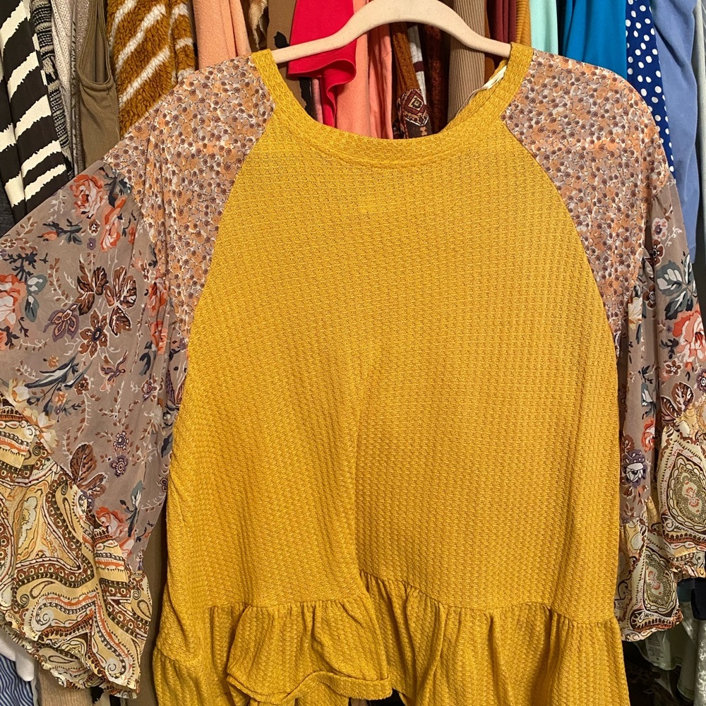 Yellow floral top